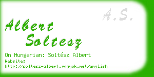albert soltesz business card