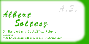 albert soltesz business card